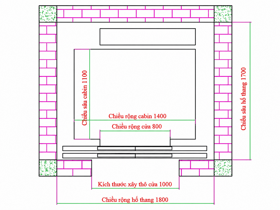 Bản vẽ mặt bằng hố thang